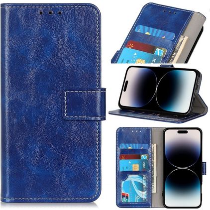 Mobigear Basic Housse iPhone 14 Pro Max Etui Porte-Monnaie - Bleu