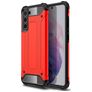Mobigear Outdoor Coque Samsung Galaxy S21 FE Coque arrière Rigide Anti-Chocs - Rouge