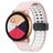 Mobigear Sport Plus Mag Bracelet Silicone Smartwatch Fermeture magnétique - Connexion universelle de 22 mm - Blanc / Rose