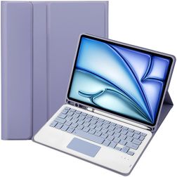 Mobigear Keys Coque iPad Air 11 Pouces (2024) Etui Clavier Bluetooth QWERTY + Porte-crayon - Violet