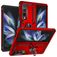 Mobigear Armor Ring Coque Samsung Galaxy Z Fold 4 Coque arrière Rigide Anti-Chocs avec Anneau-Support - Rouge