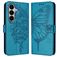 Mobigear Butterfly Housse Samsung Galaxy A27 Etui Porte-Monnaie - Bleu