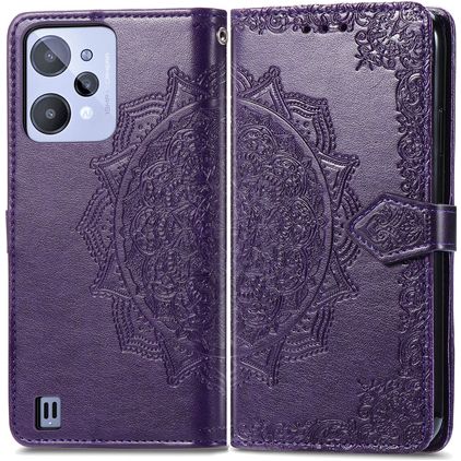 Mobigear Mandala Housse Realme C31 Etui Porte-Monnaie - Violet