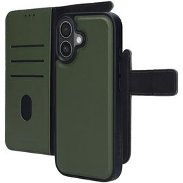 Mobiparts Housse iPhone 17 Etui avec Coque Détachable en Cuir Véritable Porte-Monnaie - Vert