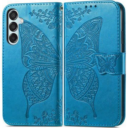 Mobigear Butterfly Samsung Galaxy M15 Étui Portefeuille - Bleu