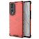 Mobigear Honeycomb Coque HONOR 70 Coque arrière Rigide Anti-Chocs - Rouge