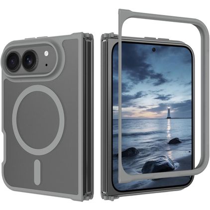 Mobigear Shockproof Coque iPhone Duo MagSafe Coque arrière Rigide - Dark Grey