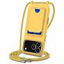 Mobigear Lanyard Card iPhone 18 Pro Max Coque avec cordon en Silicone et Porte-Cartes - Jaune