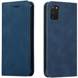 Mobigear Retro Slim Samsung Galaxy S20 Étui Portefeuille - Bleu