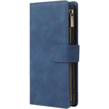 Mobigear Zipper Housse Samsung Galaxy A71 Etui Porte-Monnaie - Bleu