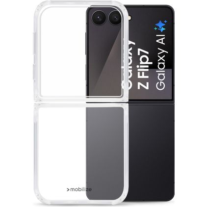 Mobilize Gelly Case Coque Transparente Samsung Galaxy Z Flip 8 Coque arrière en TPU Souple - Transparent