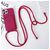Mobigear Lanyard Card iPhone 15 Pro Max Coque avec cordon en Silicone et Porte-Cartes - Bordeaux