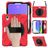 Mobigear SureGrip XGuard Coque iPad Mini 6 (2021) Coque arrière en Plastique rigide,Silicone + Porte-crayon + Bandoulière + Support Amovible - Rouge