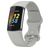 Mobigear Sport Dual Bracelet Silicone Fitbit Charge 5 Fermeture à clou et passant - Gris