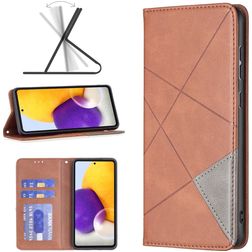 Mobigear Rhombus Slim Samsung Galaxy A73 Étui - Marron