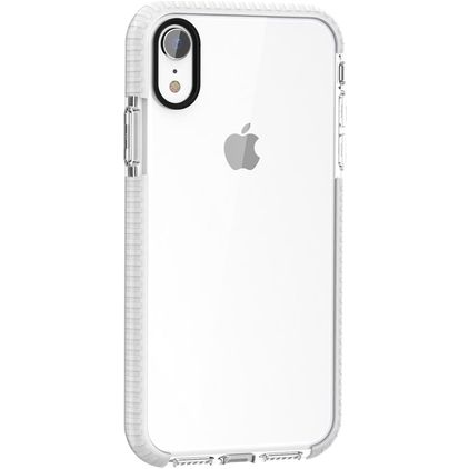 Mobigear Full Bumper Coque iPhone XS Coque arrière Rigide Anti-Chocs - Blanc / Transparent