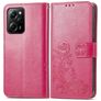 Mobigear Clover Housse POCO X5 Pro Etui Porte-Monnaie - Magenta