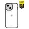 ITSkins SupremeClear Coque iPhone 13 Coque arrière Rigide Anti-Chocs - Transparent / Noir