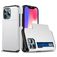 Mobigear Card Coque iPhone 14 Coque arrière Rigide Anti-Chocs avec Porte-Cartes - Blanc