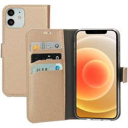 Mobiparts Saffiano Wallet Housse iPhone 12 Etui Porte-Monnaie - Copper