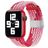 Mobigear Braided Bracelet Nylon pour Apple Watch Fermeture à pince - 42/41/40/38 mm - Rose / Rouge