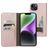 Mobiparts Classic Wallet Housse iPhone 14 Plus Etui Porte-Monnaie - Rose