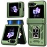 Mobigear Armor ring Coque Samsung Galaxy Z Flip 6 Coque arrière Rigide Anti-Chocs avec Anneau-Support - Vert