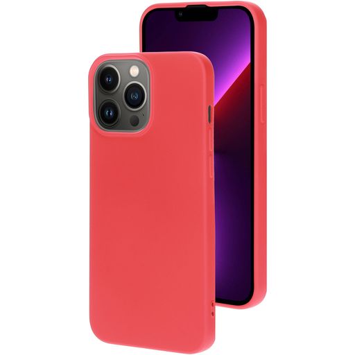 Mobiparts Coque iPhone 13 Pro Max Coque arrière en Silicone - Scarlet Red