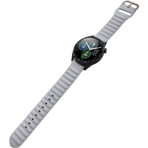 Mobigear Bumpy Bracelet Silicone Smartwatch Fermeture boucle ardillon - Connexion universelle de 22 mm - Gris