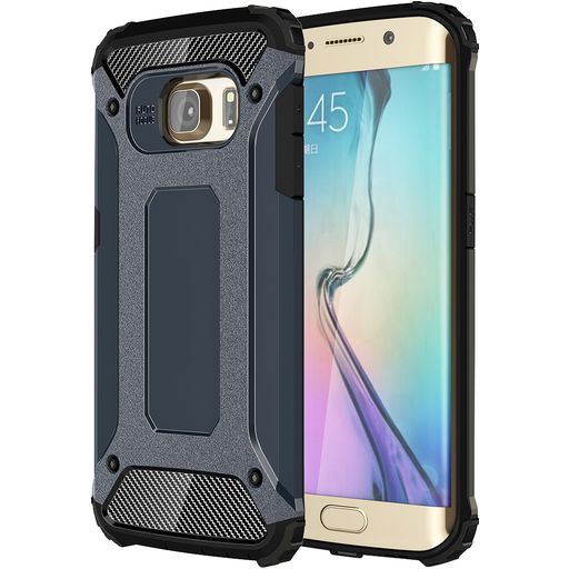 Mobigear Outdoor Coque Samsung Galaxy S6 Edge Coque arrière Rigide Anti-Chocs - Dark Blue