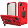 Mobigear Armor Ring Coque Google Pixel 4a Coque arrière Rigide Anti-Chocs avec Anneau-Support - Rouge