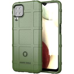 Mobigear Rugged Shield Coque Samsung Galaxy A12 Coque arrière en TPU Souple Anti-Chocs - Vert