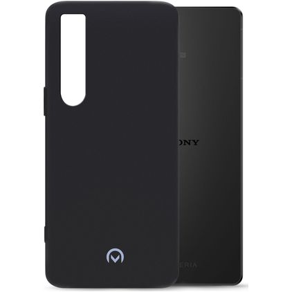 Mobilize Rubber Gelly Coque Sony Xperia 1 IV Coque arrière en TPU Souple - Matt Black