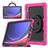 Mobigear RingGuard Coque Samsung Galaxy Tab S10 Ultra Coque arrière en Plastique rigide,Silicone + Porte-crayon + Bandoulière + Support Amovible - Magenta