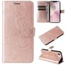 Mobigear Butterfly Housse iPhone 17e Etui Porte-Monnaie - Rose doré