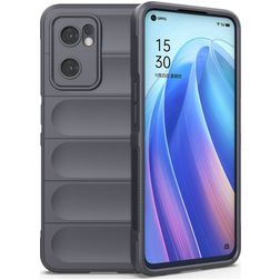 Mobigear Bumpy OPPO Find X5 Lite TPU souple Coque arrière - Gris anthracite