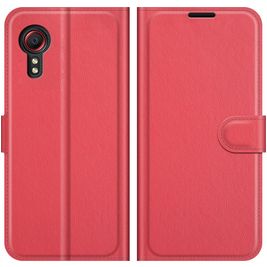 Mobigear Classic Housse Samsung Galaxy Xcover 5 Etui Porte-Monnaie - Rouge