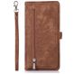 Mobigear Zipper Housse iPhone 14 Etui Porte-Monnaie - Marron
