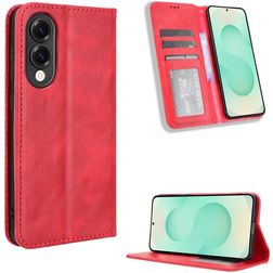 Mobigear Sensation Housse Samsung Galaxy S25 Edge Etui Porte-Monnaie - Rouge