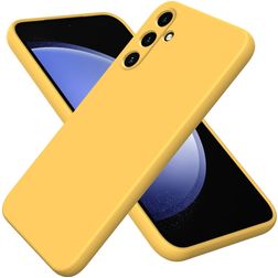 Mobigear Colors Coque Samsung Galaxy A35 Coque arrière en Silicone - Jaune