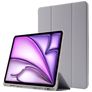 Mobigear Tri-Fold Gel Coque iPad Air 13 Pouces (2025) Etui en TPU,Similicuir + Porte-crayon - Gris