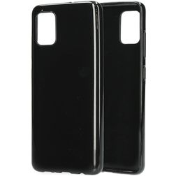 Mobiparts Classic Coque Samsung Galaxy A51 Coque arrière en TPU Souple - Noir