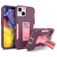 Mobigear Heavy Armor Stand Coque iPhone 14 Plus Coque arrière Rigide Anti-Chocs avec Support Amovible - Violet