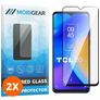 Mobigear Premium TCL 20 SE Verre trempé Protection d'écran - Compatible Coque - Noir (Lot de 2)