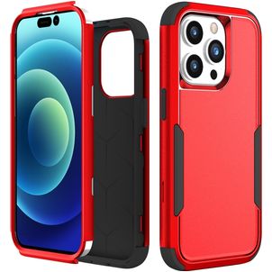 Mobigear Ultra Tough Coque iPhone 15 Pro Coque arrière Rigide Anti-Chocs - Rouge