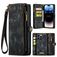 CaseMe 008 iPhone 14 Pro Max Coque Étui 2en1 avec coque amovible Portefeuille - Noir