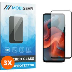 Mobigear Premium Motorola Moto G34 Verre trempé Protection d'écran - Compatible Coque - Noir (Lot de 3)
