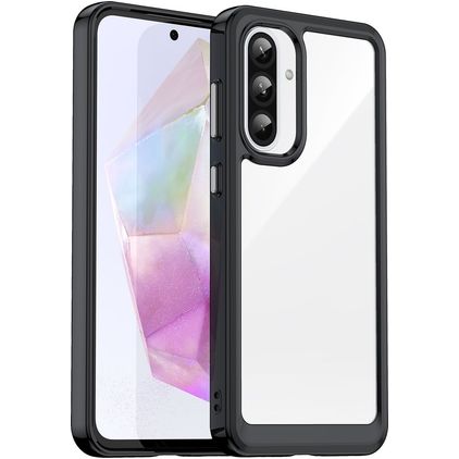 Mobigear Crystal Coque Samsung Galaxy A36 Coque arrière Rigide - Noir