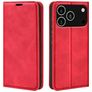 Mobigear Retro Slim Housse iPhone 18 Pro Max Etui Porte-Monnaie - Rouge