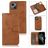 Mobigear Wallet Housse iPhone 15 Plus Etui avec Coque Détachable Porte-Monnaie - Marron